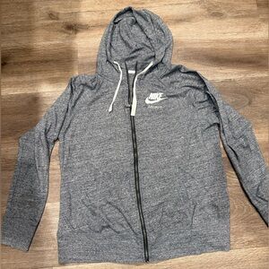 Nike Heather Gray Full-Zip Hoodie